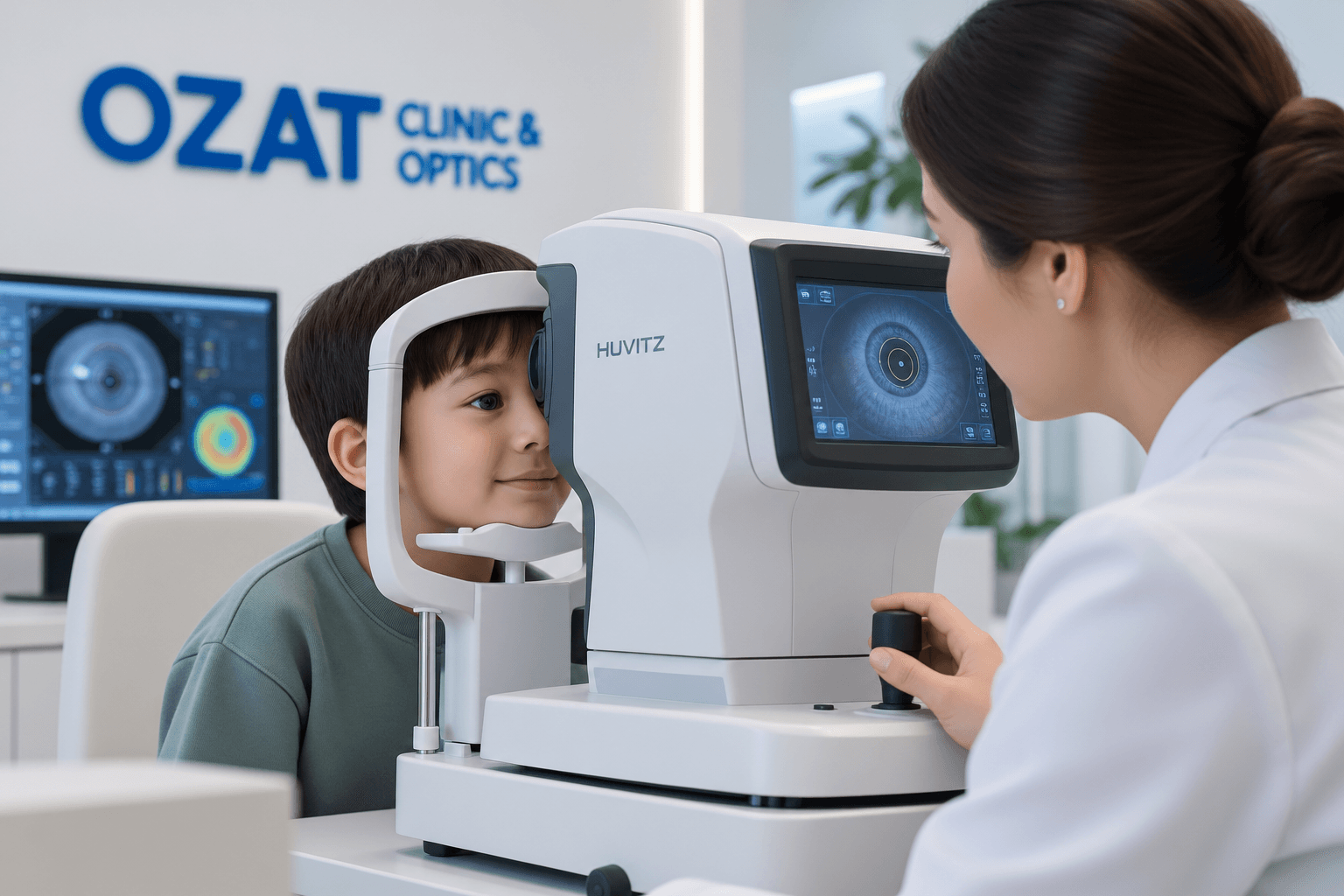 Этап «Объективное исследование рефракции» на диагностике зрения в OZAT Kids